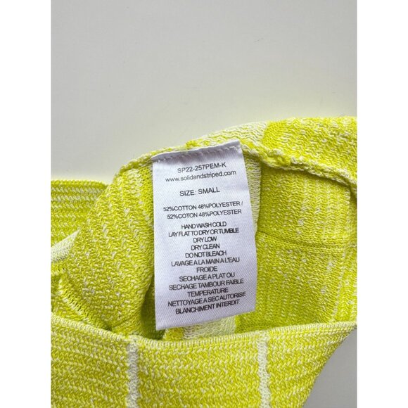 NWOTT SOLID & STRIPED Cara Pear Gingham Knit Cropped T-Shirt, Size S - Picture 8 of 9